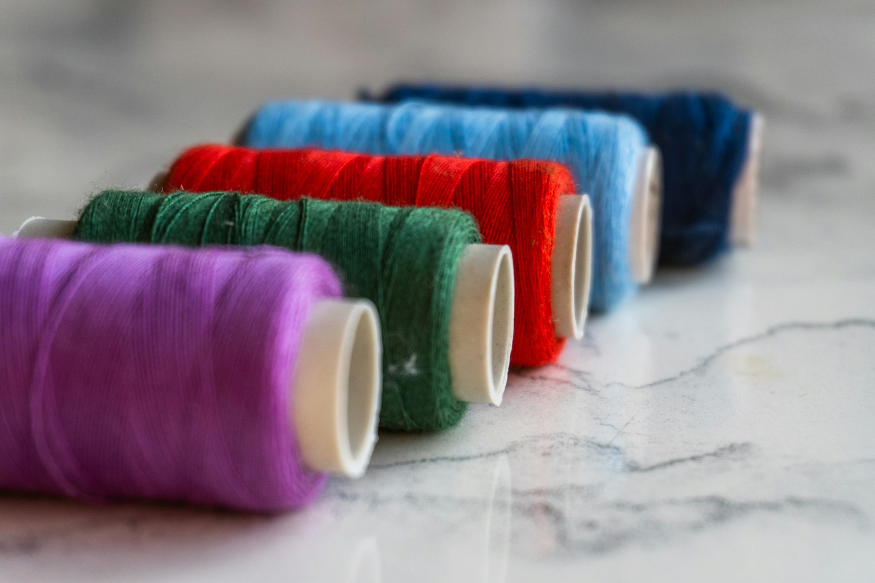 Dyed yarn and raw textile materials at a mill